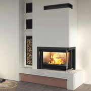 Seguin Europa 7 VL Cheminee - Black Glass & Swing Door gallery detail image