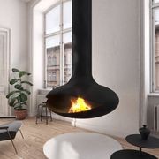 Zen Suspended Elegante Wood Fireplace gallery detail image
