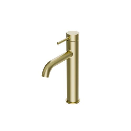 Brushed Brass Nature Mid Height Basin Mixer Range