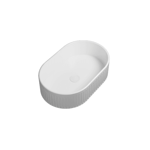 Gloss White Laurel Oval Vessel Basin