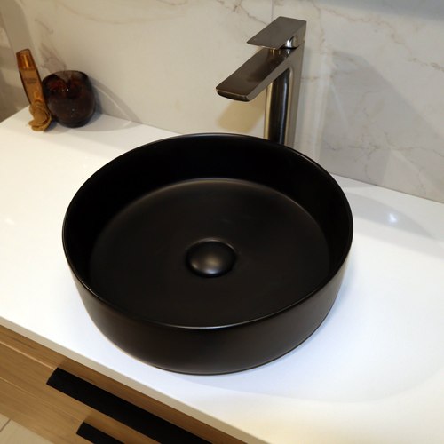Matte Black Code Pure Round Ceramic Basin 360Mm - 5 Colours