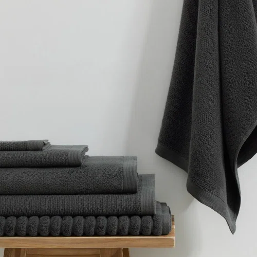 Charcoal Rib Bath Sheets