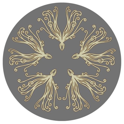 Silver Dark Seed Round Rugs by Miranda Brown