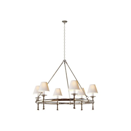 Polished Nickel E. F. Chapman Classic Ring Chandelier