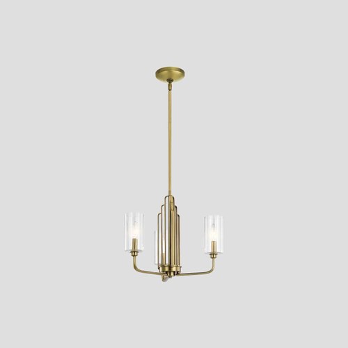 Brushed Brass Kimrose 3lt Chandelier