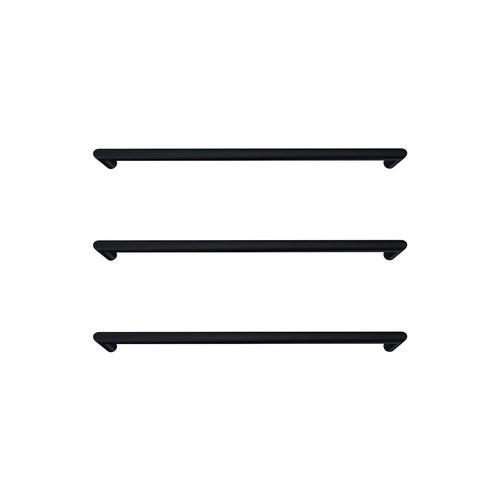 Black Toro Round Heated Towel Rail - 832mm
