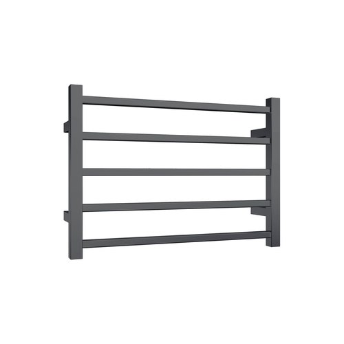 Gunmetal Quadro 5-Bar Heated Towel Rail - 600mm