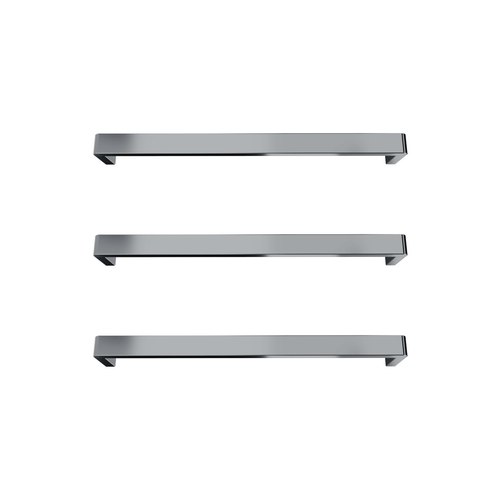 Brushed Nickel Vera Rounded Heated Towel Bar - 632mm