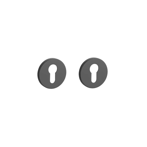 Black STILE Euro Escutcheons R SLIM 7MM