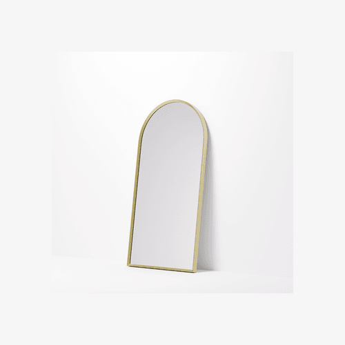 Brushed Brass Code Aspect 450 Arch Framed Mirror Range