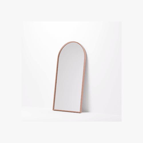 Brushed Copper Code Aspect 450 Arch Framed Mirror Range