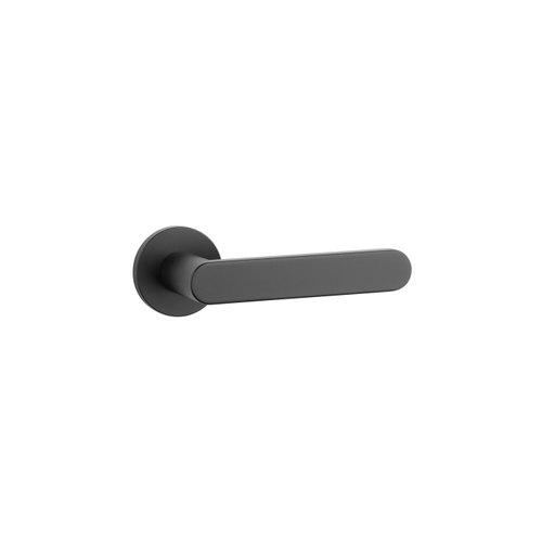 Black AS APRILE ALORA Lever Handle on Round Rose R SLIM 7MM