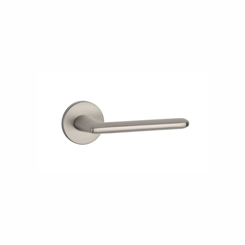 Matt Satin Brushed Nickel STILE UTA Lever Handle on Round Rose R SLIM 7MM