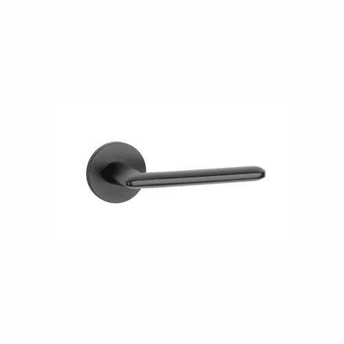 Black STILE AVA Lever Handle on Round Rose R SLIM 7MM