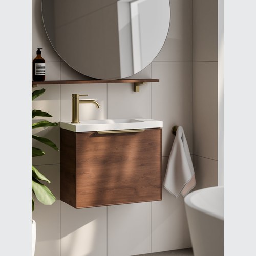 Walnut LINEARE 550 WC VANITY | AXEL FRONT