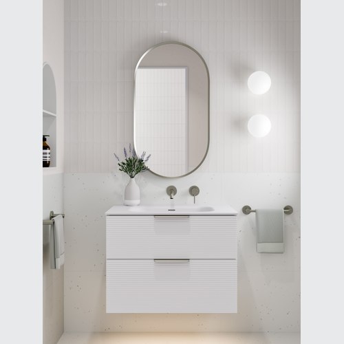 Matte White Lineare 750 Orchard 2 Drawer Vanity