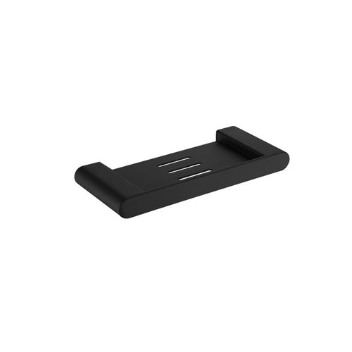 Matte Black Flow Metal Shower Shelf 250mm