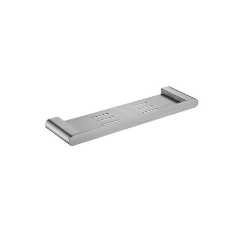 Brushed Nickel Flow Metal Shower Shelf 400mm