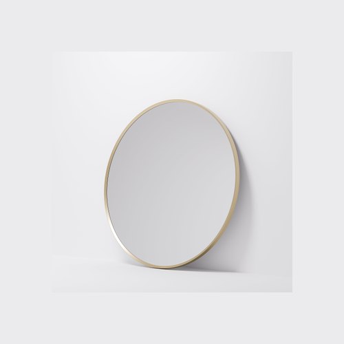 Brushed Brass Aspect 1050 Round Framed Mirror