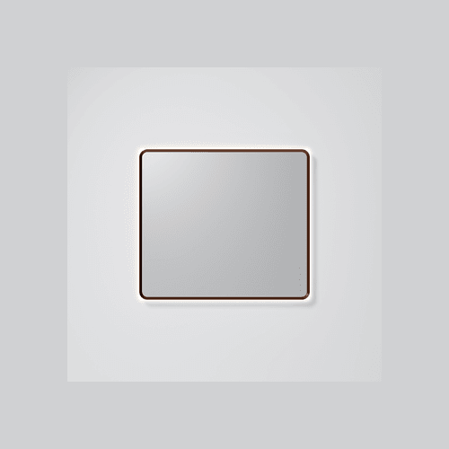 Brushed bronze Aura Rectangle 850 x 750 LED Mirror