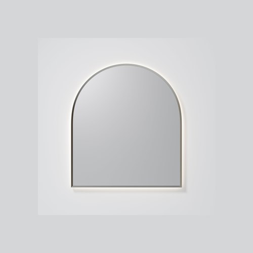 Brushed Nickel Aura Arch 850x950 LED Mirror