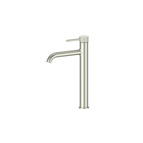 Brushed Nickel Nature Lineare Basin Mixer Tall | Textured Handle