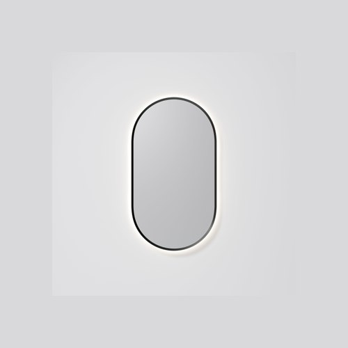 Gunmetal Aura Oval 500x1050 LED Mirror