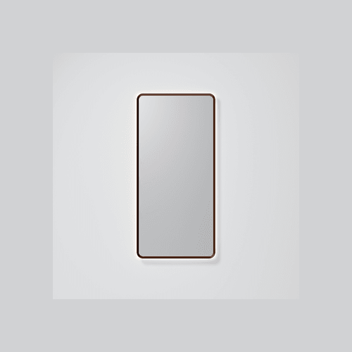 Brushed bronze Aura Rectangle 500x1050 LED Mirror