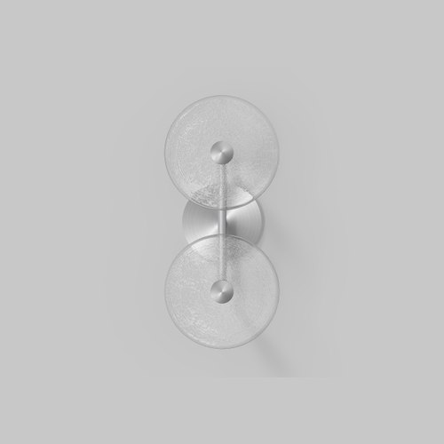 Steel finish Coral Duo Rod Wall Light - (Centered)