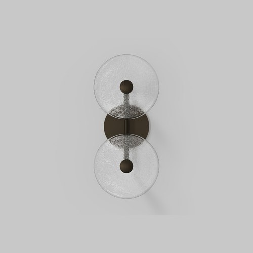 Medium Bronze Coral Duo Rod Wall Light - (Centered)