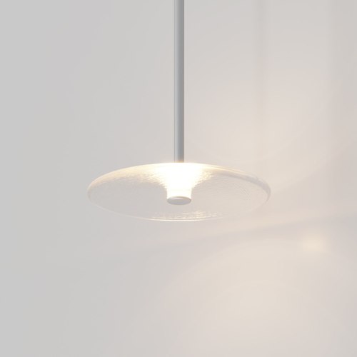 Steel Coral Single Pendant - Clear Glass
