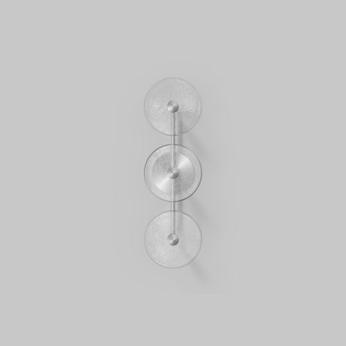 Steel finish Coral Trio Rod Wall Light - (Centered)