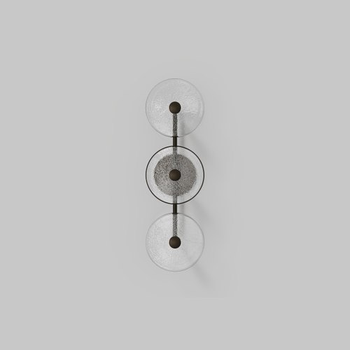 Medium Bronze Coral Trio Rod Wall Light - (Centered)