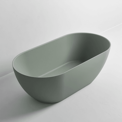 Sage Green Villastone Halo 1600 Freestanding Bath