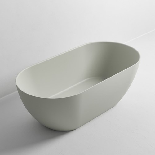 Light Grey Villastone Halo 1600 Freestanding Bath