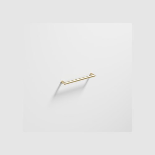 Brushed Brass Arc Horizontal Heated Towel Rail 482mm