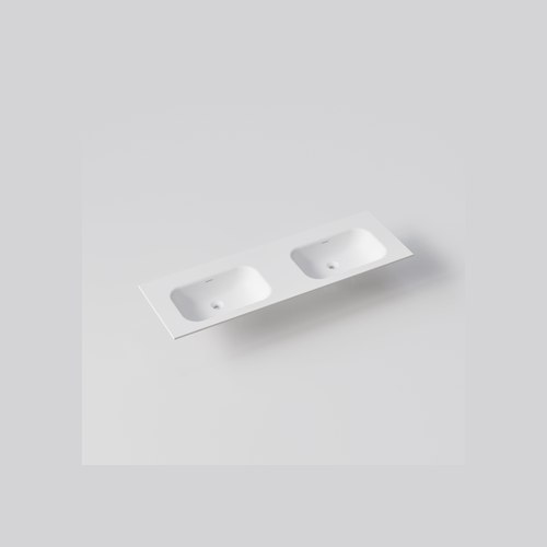 Matte White NAVARRA 1500 DOUBLE VANITY SINK TOP RANGE