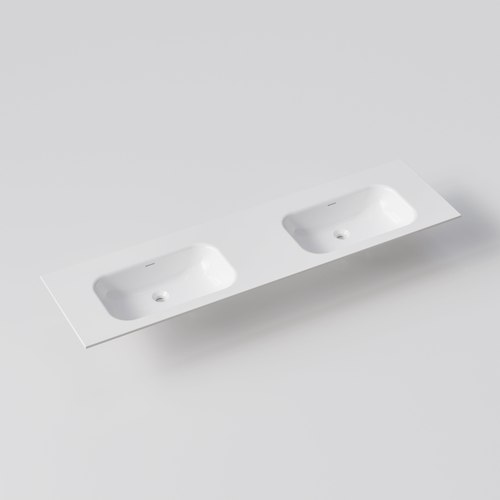 Gloss White NAVARRA 1800 DOUBLE VANITY SINK TOP RANGE