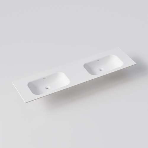 Matte White NAVARRA 1800 DOUBLE VANITY SINK TOP RANGE