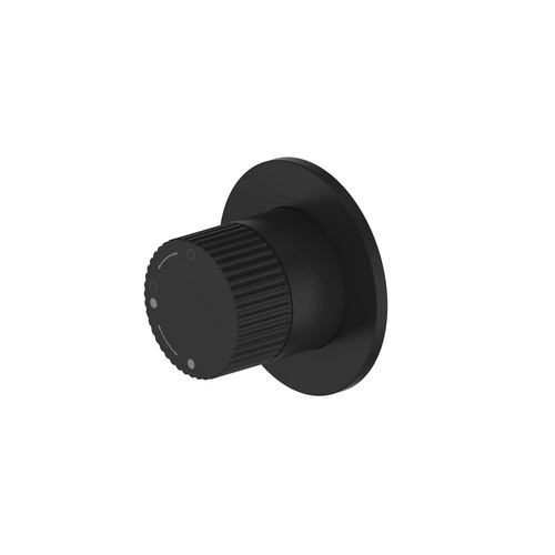 Matte Black Nature Lineare Shower Diverter | Textured Handle