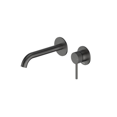 Gunmetal Nature Piper Wall & Basin Mixer | Textured Handle