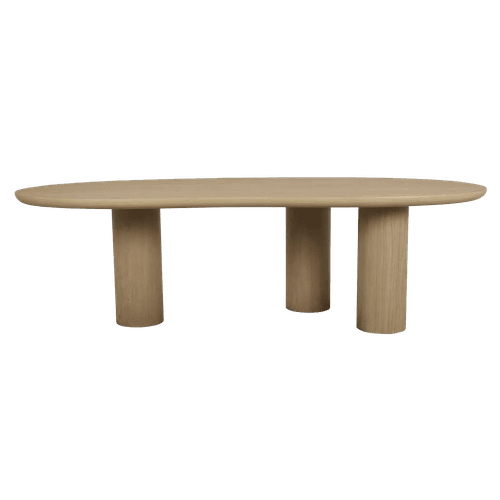 Natural Oak Soren Liv | Seb Curve Dining Table (8 Seater)