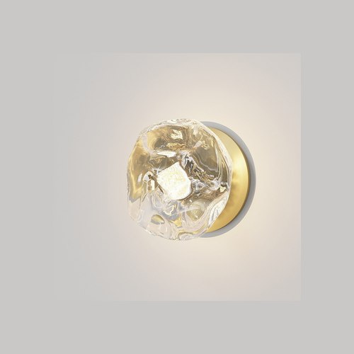Brass finish Flo Round Wall Light