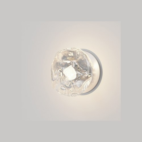 Steel finish Flo Round Wall Light