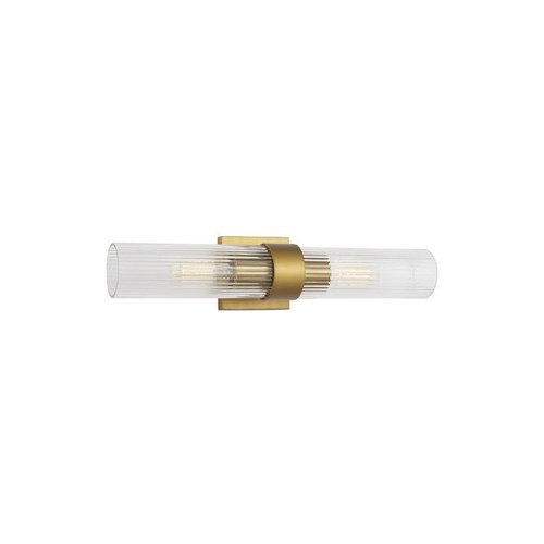 Burnished Brass CM Geneva 2L Wall Sconce
