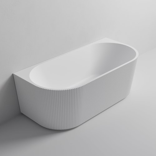 Matte White Endura Acrylic Piper 1670 Back to Wall Bath