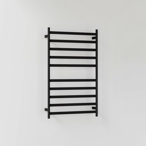 Matte Black Lineare Heated Towel Ladder 1050 x 650mm