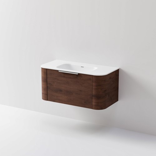 Walnut Nature 1000 Vanity | Inset Basin & Orchard Drawer Front