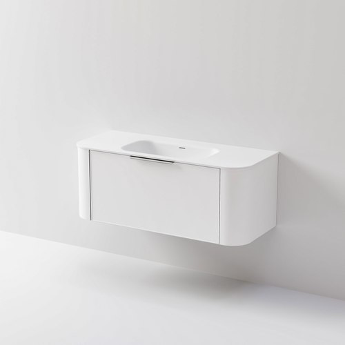 White Nature 1200 Vanity | Inset Basin & Axel Drawer Front