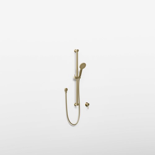 Brushed Brass Nature Round Slide Shower
